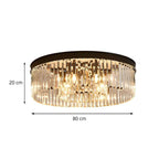 Crystal Iron Round Ceiling Light