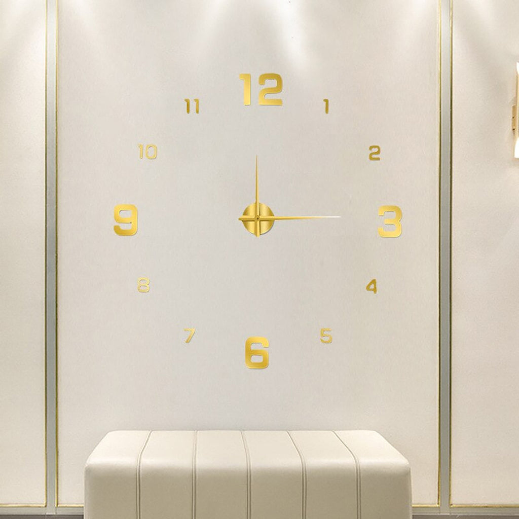 3D Wall Clock – Modern Roman Numeral Or Typographic Decorative Design