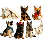 2026 Christmas German Shepherd Advent Calendar 24 pieces 2D flat German Shepherd dog decorations Christmas Countdown surprise gift