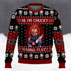 Good Guys Graphic Christmas Sweatshirt – Colorful Striped Long Sleeve Pullover