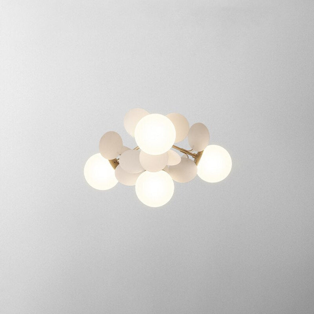 LED Ceiling Light Metal Glass and Acrylic Branch Design | Nature Inspired Style | Modern Botanical Interior Lighting
