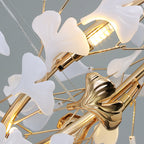 Jarn Suspension Feuille/Multi Moderne Métal/Céramique Doré/Blanc Salon - Neutralighting