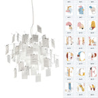 Paper Chandelier Stainless Steel Pendant Light | Customizable DIY Design with A5 Paper Sheets | Multi Pattern Interior Light