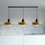 Triple Glass Pendant Lamp – Retro Inspired Colorful Dining Table Design