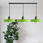 Triple Glass Pendant Lamp – Retro Inspired Colorful Dining Table Design