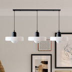 Triple Glass Pendant Lamp – Retro Inspired Colorful Dining Table Design