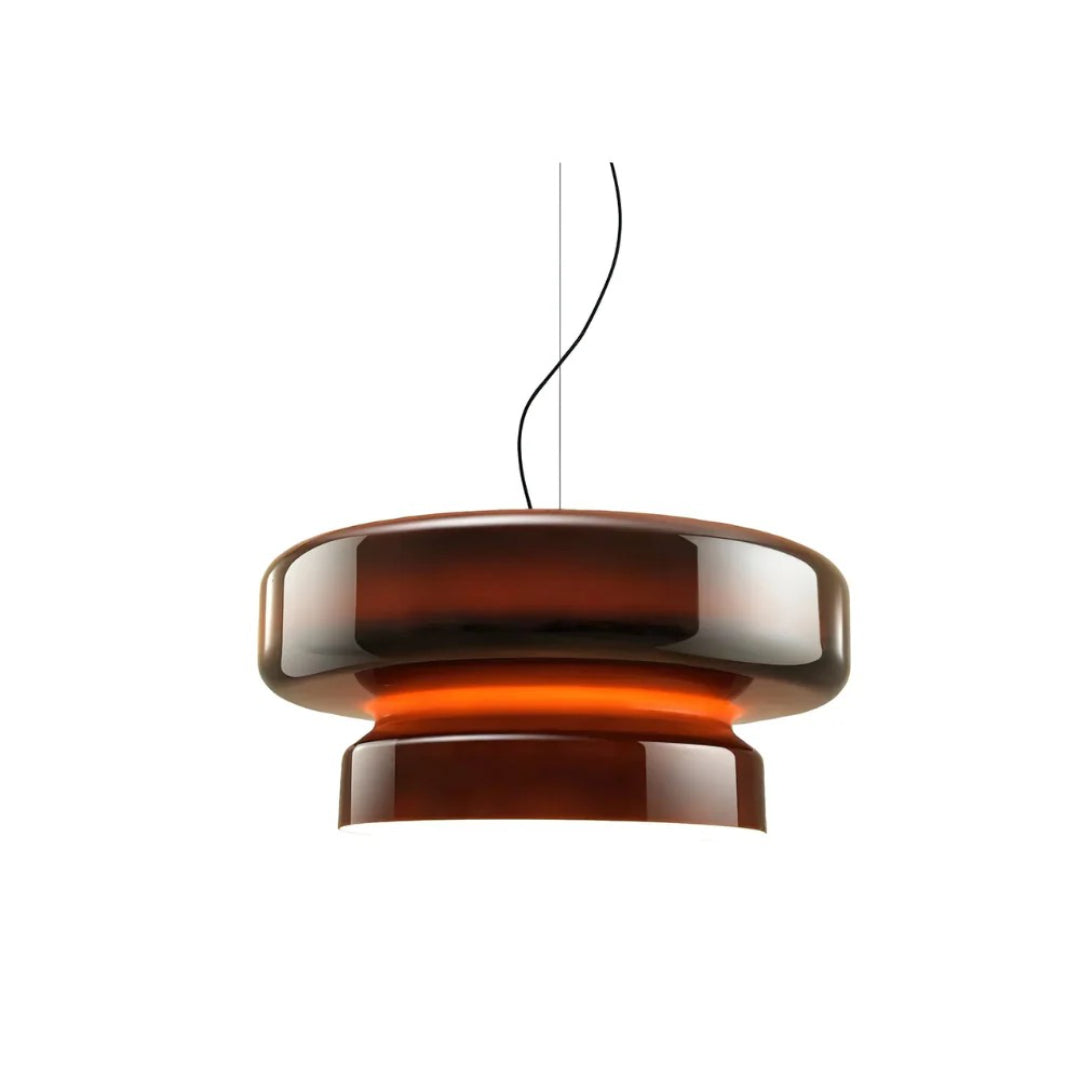 Modern Amber Glass Pendant Light