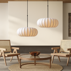 Layered Silk Pendant Lamp – Organic Sculptural Design For High Ceilings