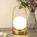 Modern Globe Table Lamp Rechargeable Wireless Bedside Accent Light