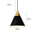 Scandinavian Wood Metal Pendant Light