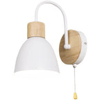 Nordic Wooden Dome Wall Lamp