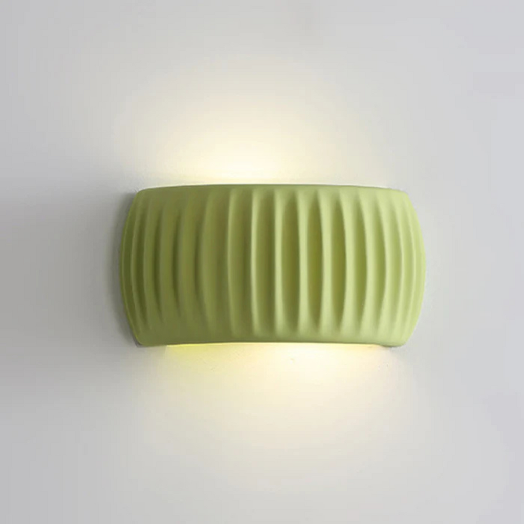 Modern Resin Wall Sconce Ribbed LED Accent Light