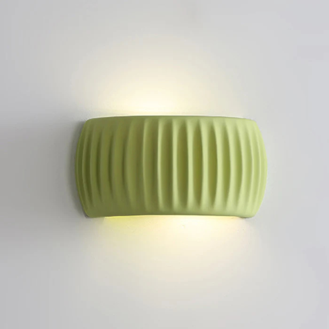Modern Resin Wall Sconce Ribbed LED Accent Light