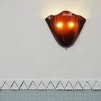 Wall Sconce Stained Glass Iron Shell Design | Retro Art Deco Style | Flicker-Free LED Warm Ambient Lighting for Bedrooms