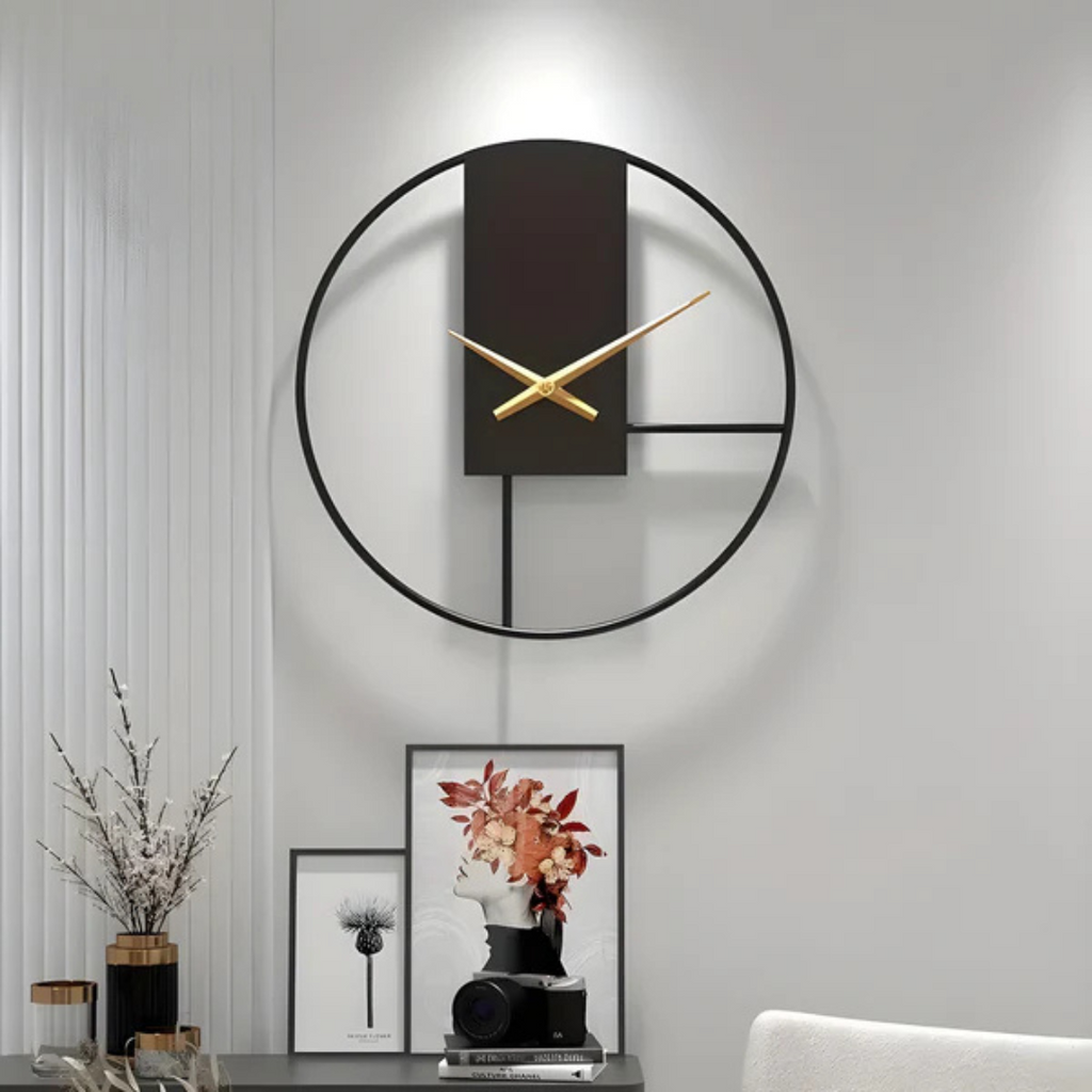 Minimalist Metal Wall Clock Silent Modern Timepiece