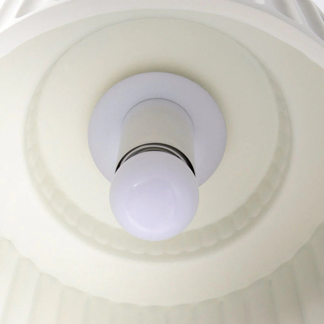 Minimalist Ribbed Ceramic Ceiling Light