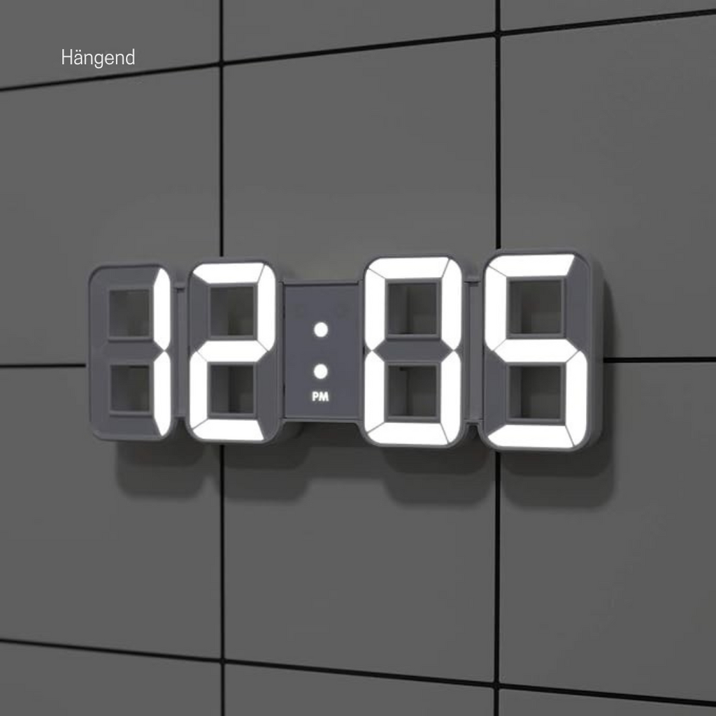 3D LED Digital Wall Clock Plastic | USB Powered 5V 1A | Wall Mounted Illuminated Display for Clear Visibility from Distance