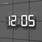 3D LED Digital Wall Clock Plastic | USB Powered 5V 1A | Wall Mounted Illuminated Display for Clear Visibility from Distance