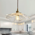 Retro Lotus Glass Pendant Lamp