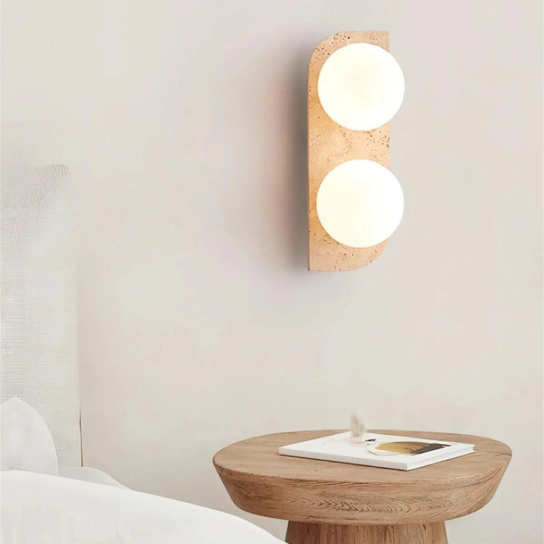 Round Stone Wall Light