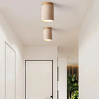 Travertine Wood Ceiling Light