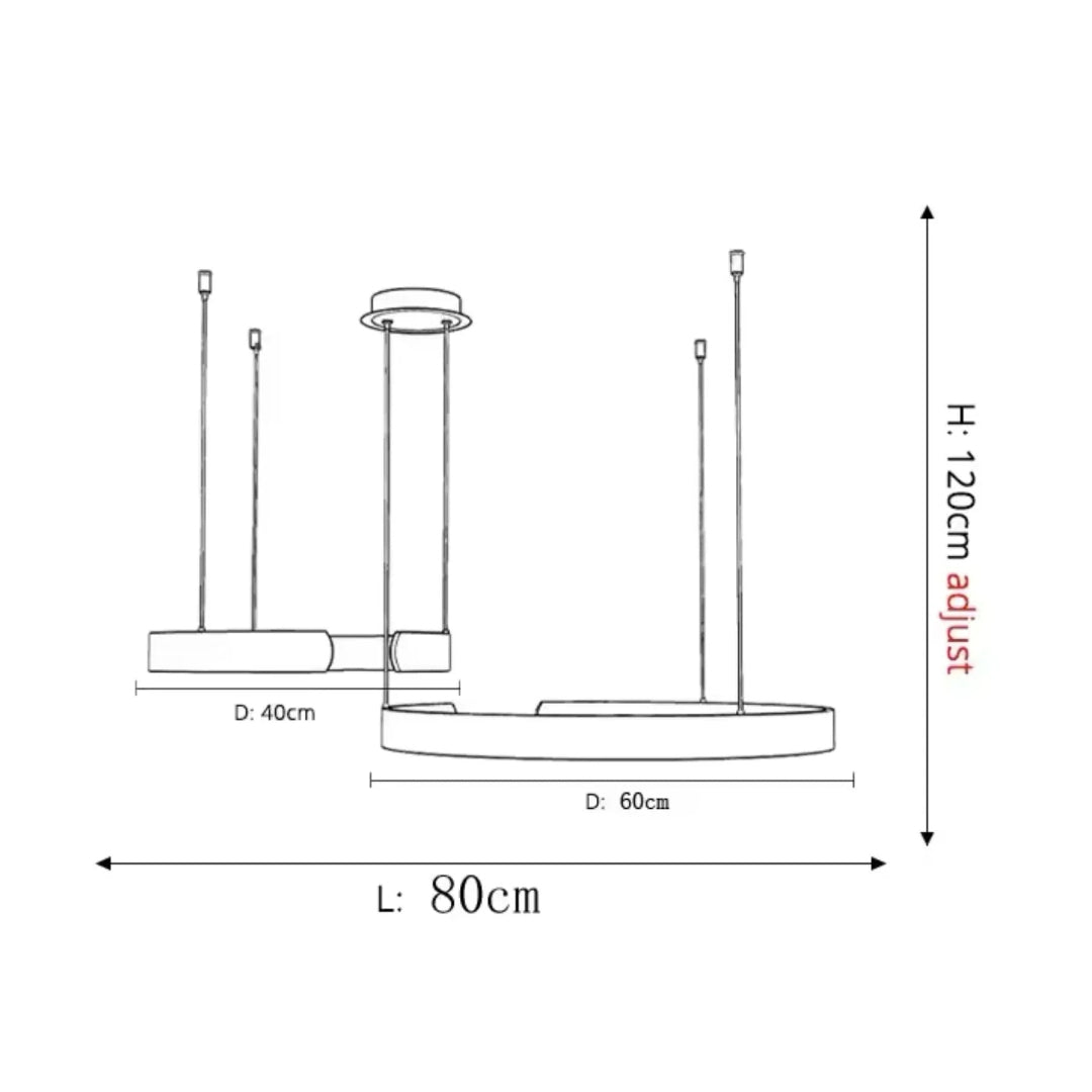 Circular LED Metal Pendant Light