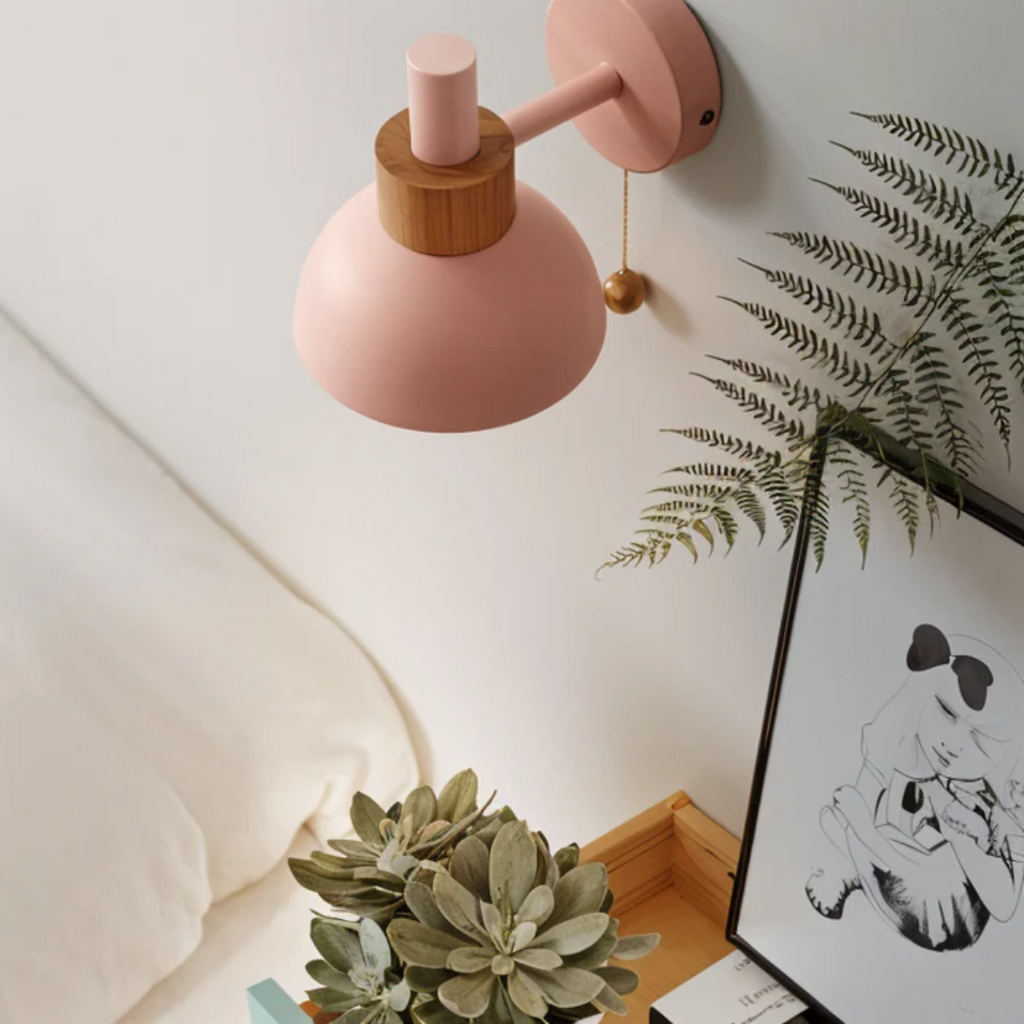 Modern LED Wall Sconce Pull Cord Accent Light