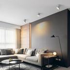 Adjustable LED Ceiling Light Aluminium | 7W Integrated LED | Focused Brightness for Kitchen Living Room and Hallway