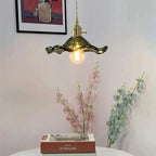 Vintage Floral Glass Pendant Light