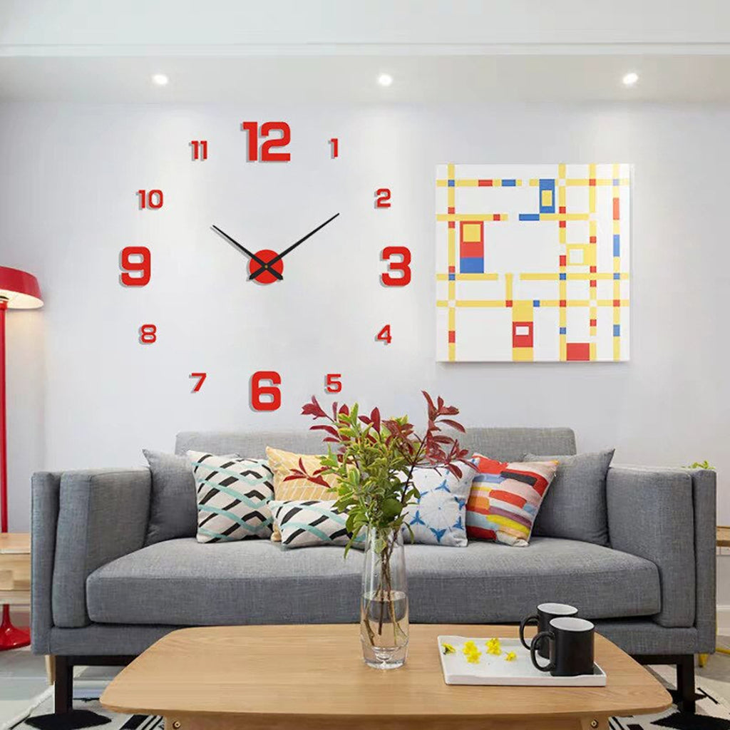 3D Wall Clock – Modern Roman Numeral Or Typographic Decorative Design