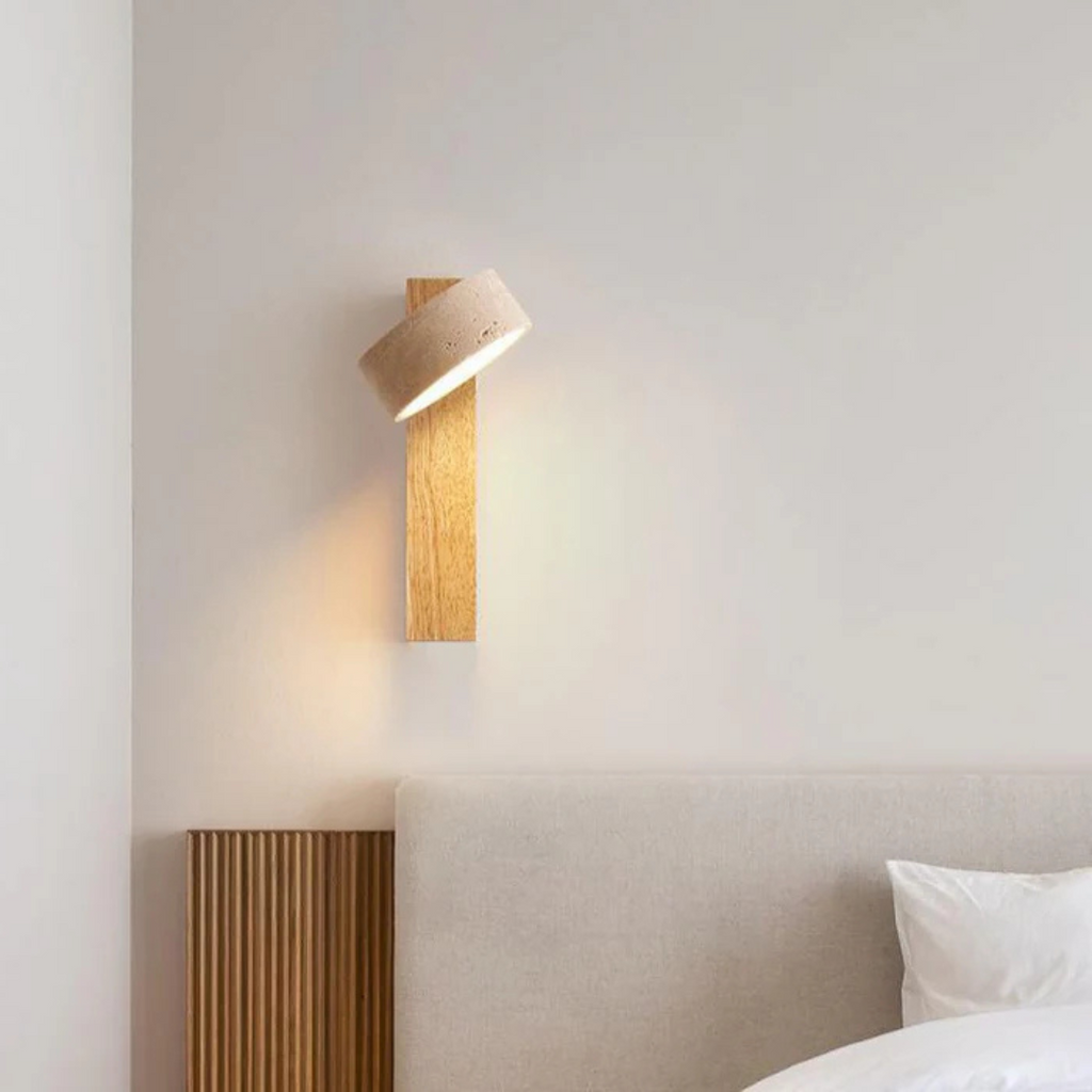 Wabi Sabi Travertine Indoor Wall Lamp