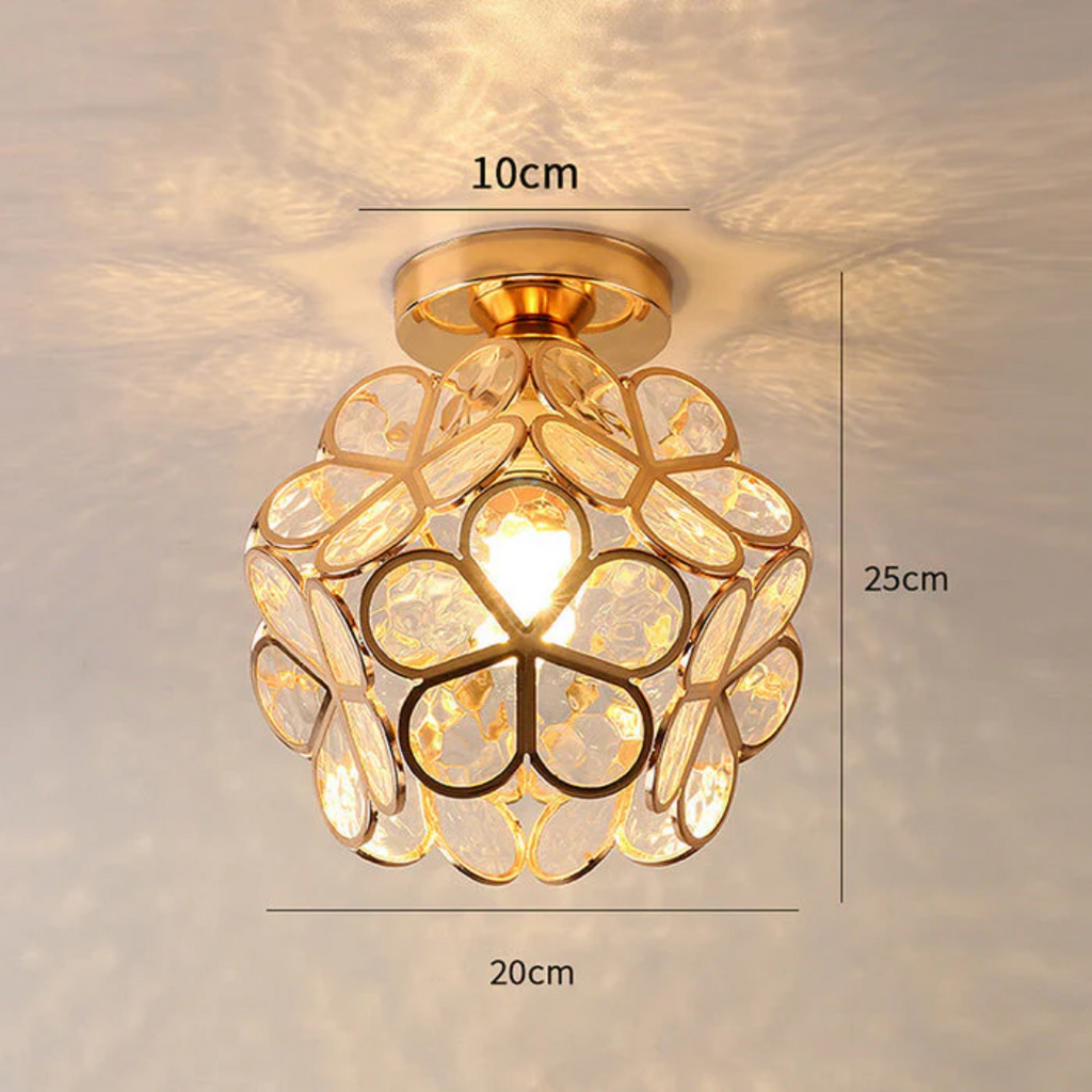 Luxury Glass Flower Ceiling Lamp