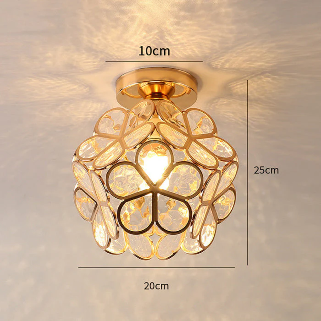 Luxury Glass Flower Ceiling Lamp