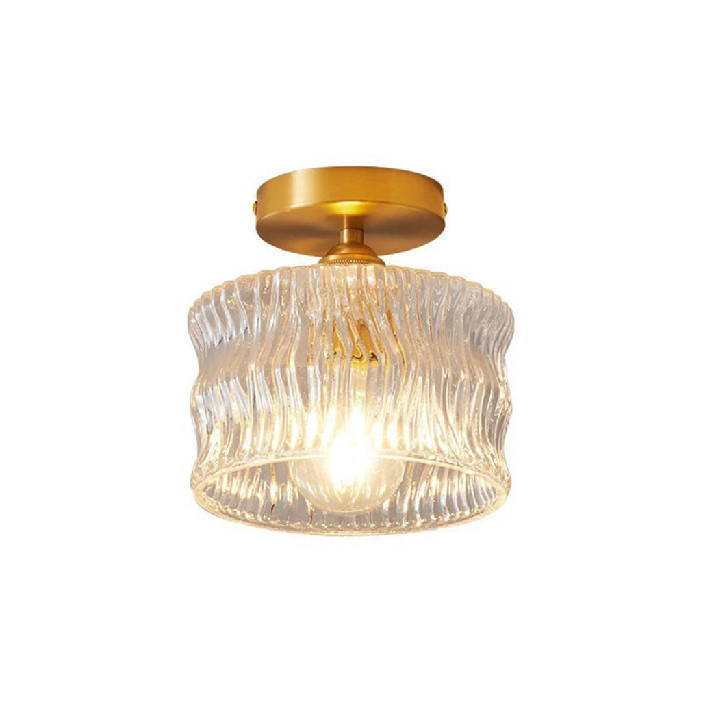 Vintage Wavy Glass Ceiling Light