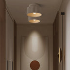 Minimalist Ribbed Ceramic Ceiling Light