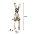 Ceramic Rabbit Figurine Modern Decorative Bunny Sculpture