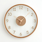 Minimalist Wooden Wall Clock Modern Silent Quartz Timepiece Scandinavian Home Decor