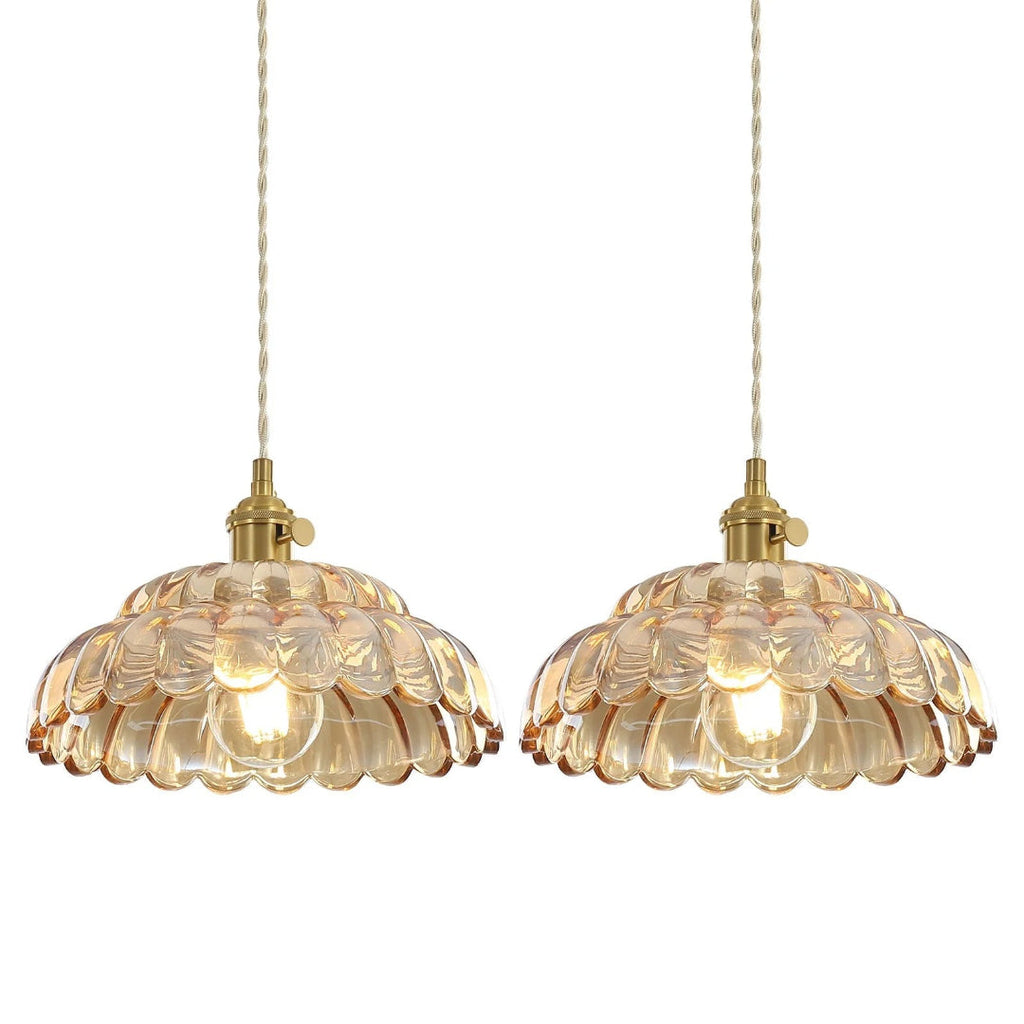 Floral Glass Pendant Light
