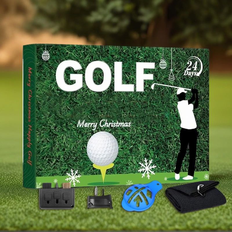 Golf Advent Calendar Gift Set | Indoor Golf Accessories and Holiday Countdown Box for Golfers and Collectors