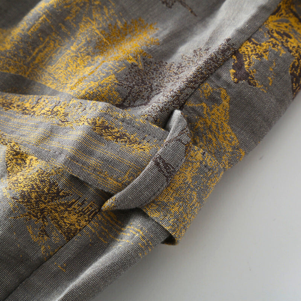 100% Cotton Kimono Bathrobe | Lightweight Breathable Dressing Gown | Soft Retro Style Spa Robe for Everyday Loungewear