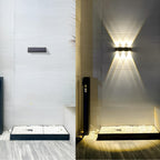 Solar LED Wall Light Aluminium | IP65 Waterproof | 10m Up and Down Lighting Distance for Garden and Outdoor Facades