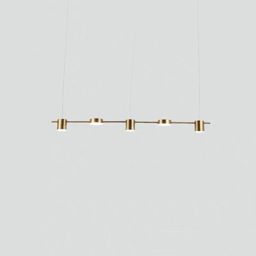 LED Pendant Light Metal Suspension | Modern Cubic Bar with Round Spotlights | 10-15m2 Coverage for Living Room and Bedroom