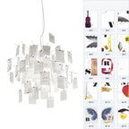 Paper Chandelier Stainless Steel Pendant Light | Customizable DIY Design with A5 Paper Sheets | Multi Pattern Interior Light