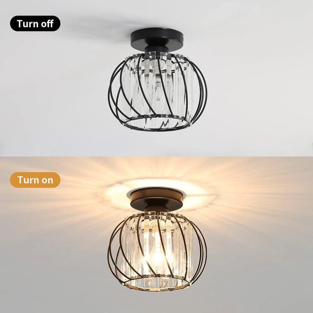 Vintage Crystal Ceiling Light