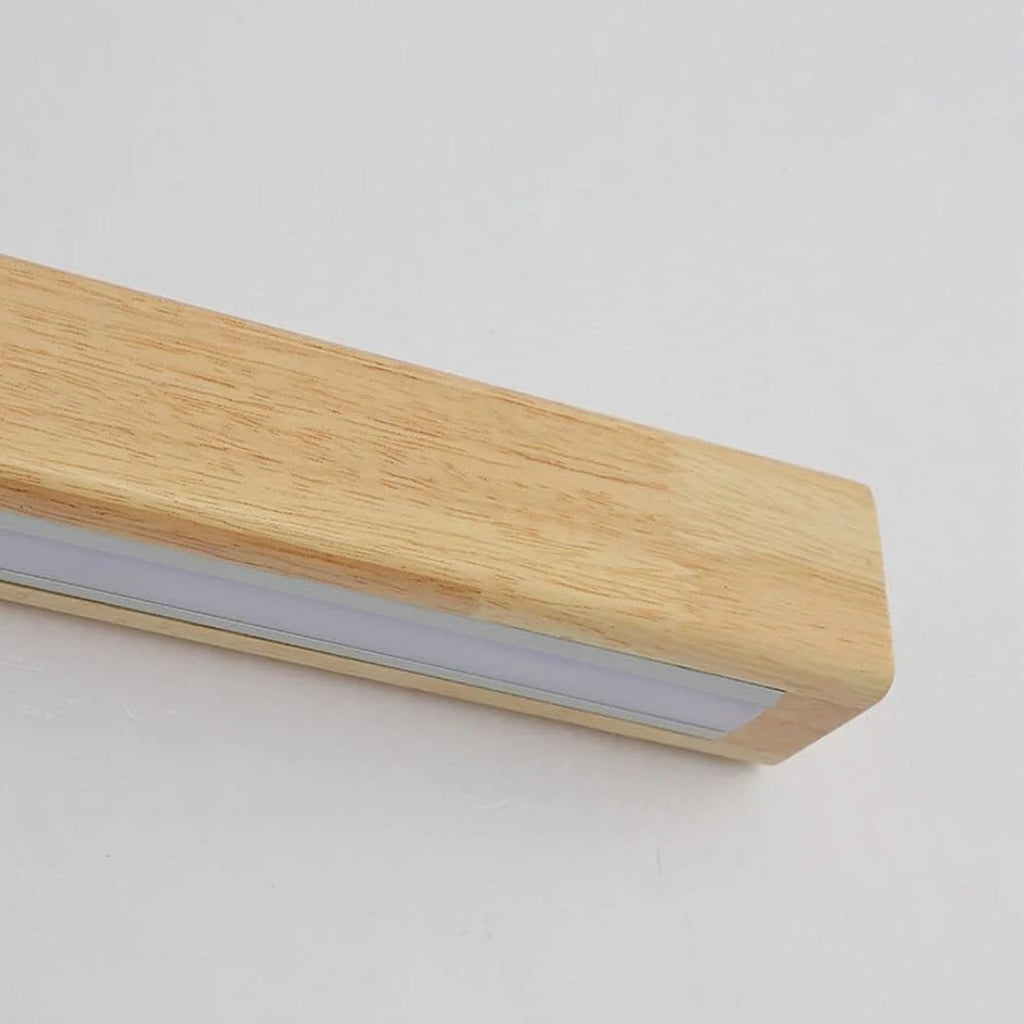 Minimalist Wooden Linear Wall Light
