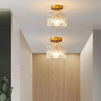 Vintage Wavy Glass Ceiling Light