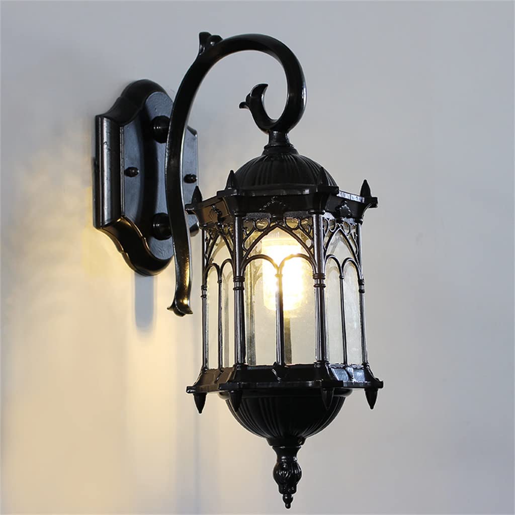 Vintage Glass Lantern Wall Lamp
