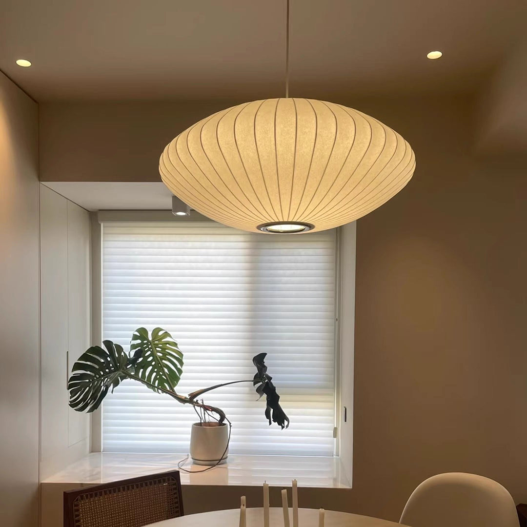 Silk Pendant Lamp – Italian Inspired Sculptural Elegant Design