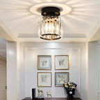 Crystal Metal Cube Ceiling Light