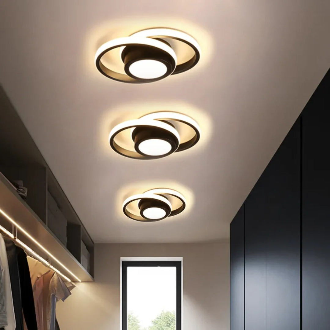 Contemporary Double Ring Ceiling Light